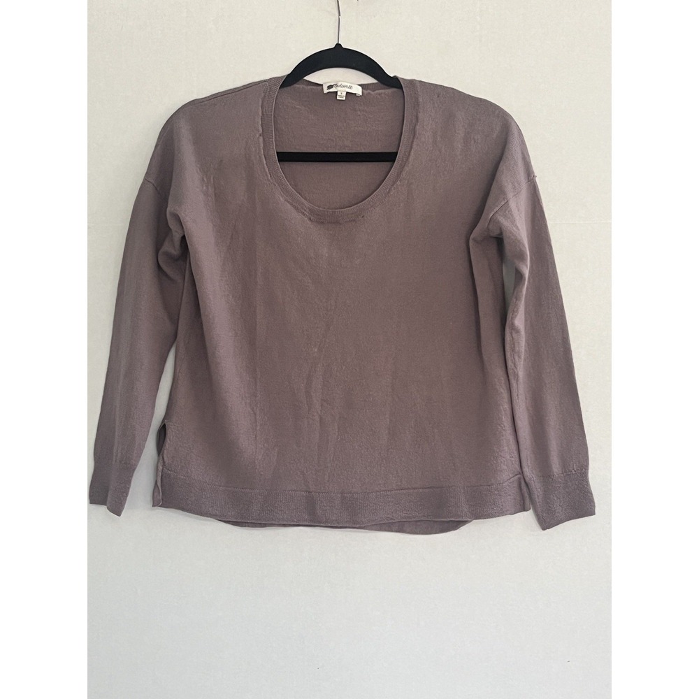Madewell Sweater S Chronicle Sweater Hi Low Hem Mauve Purple Long Sleeve